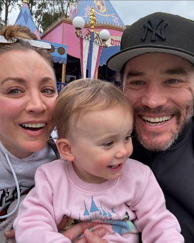 Kaley Cuoco, Matilda and Tom PelphreyCredit: Amy Sussman/Getty