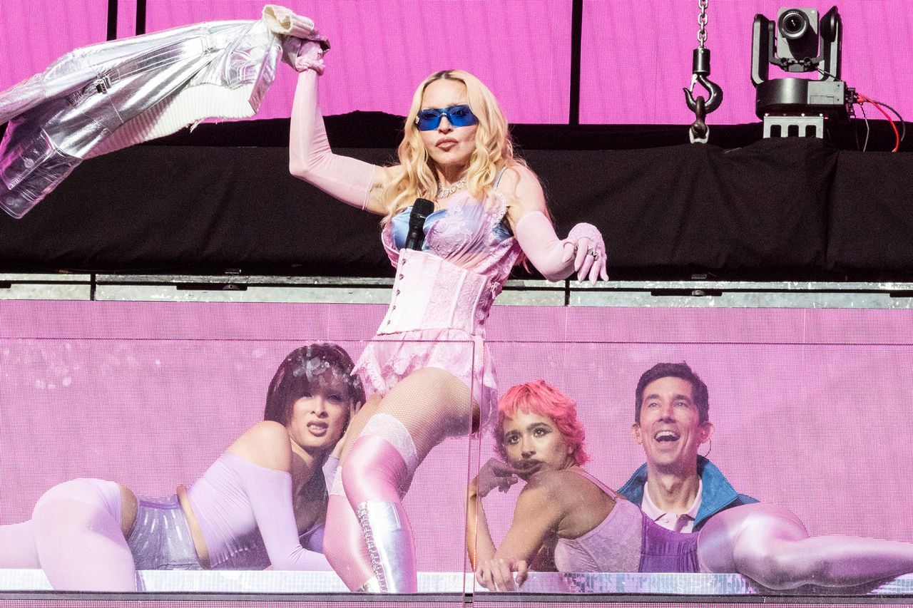 Madonna performs during a surprise concert in Times SquareCredit: Santiago Felipe/GC Images