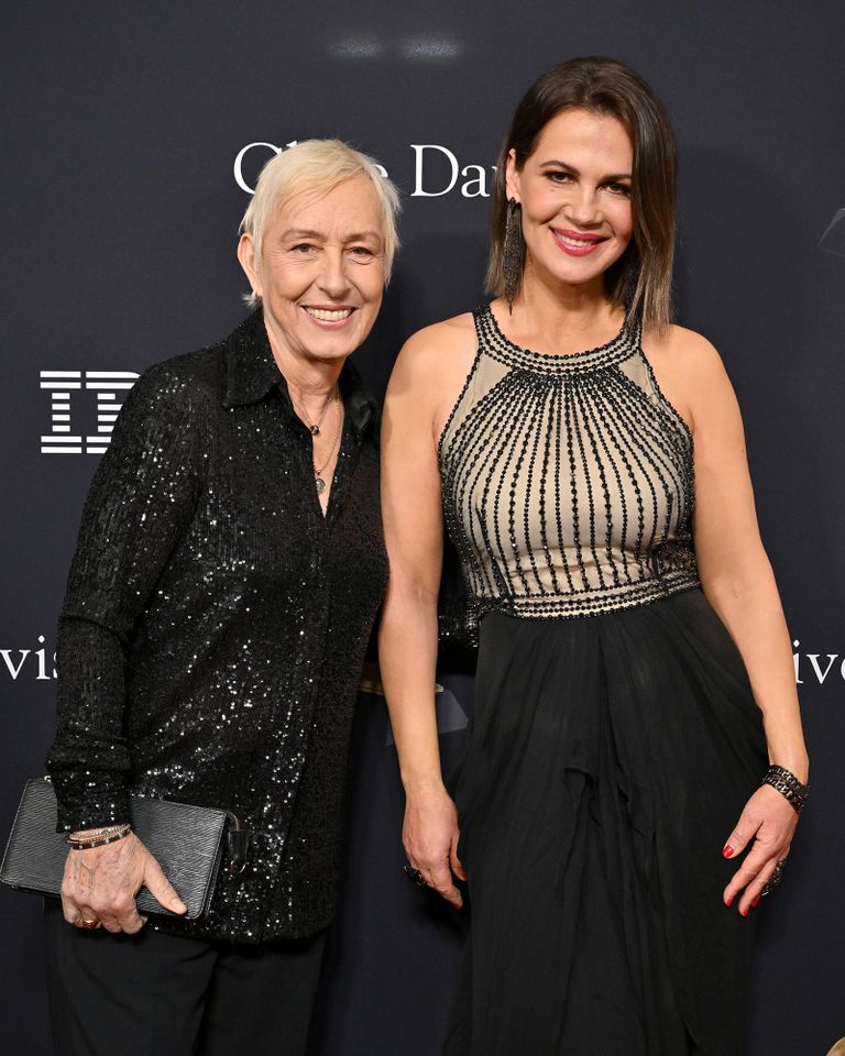 Martina Navratilova and Julia Lemigova attend a Grammy Awards event on February 3, 2024 in Beverly Hills, CaliforniaCredit: Axelle/Bauer-Griffin/FilmMagic