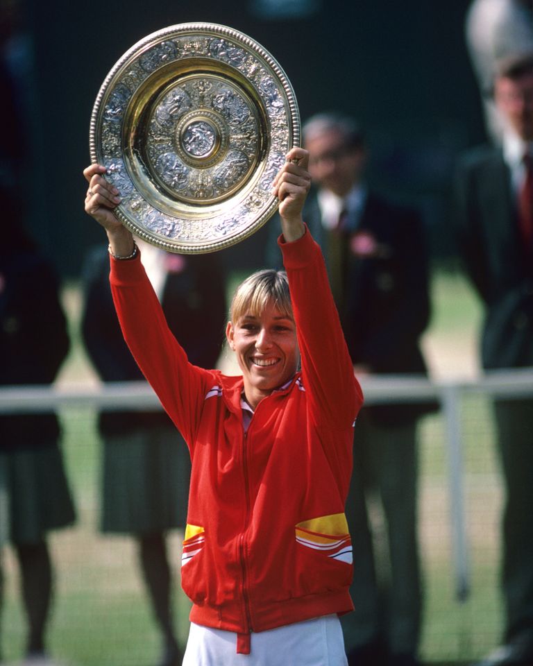 Martina Navratilova after defeating Chris Evert in 1982Credit: John Kelly/Getty