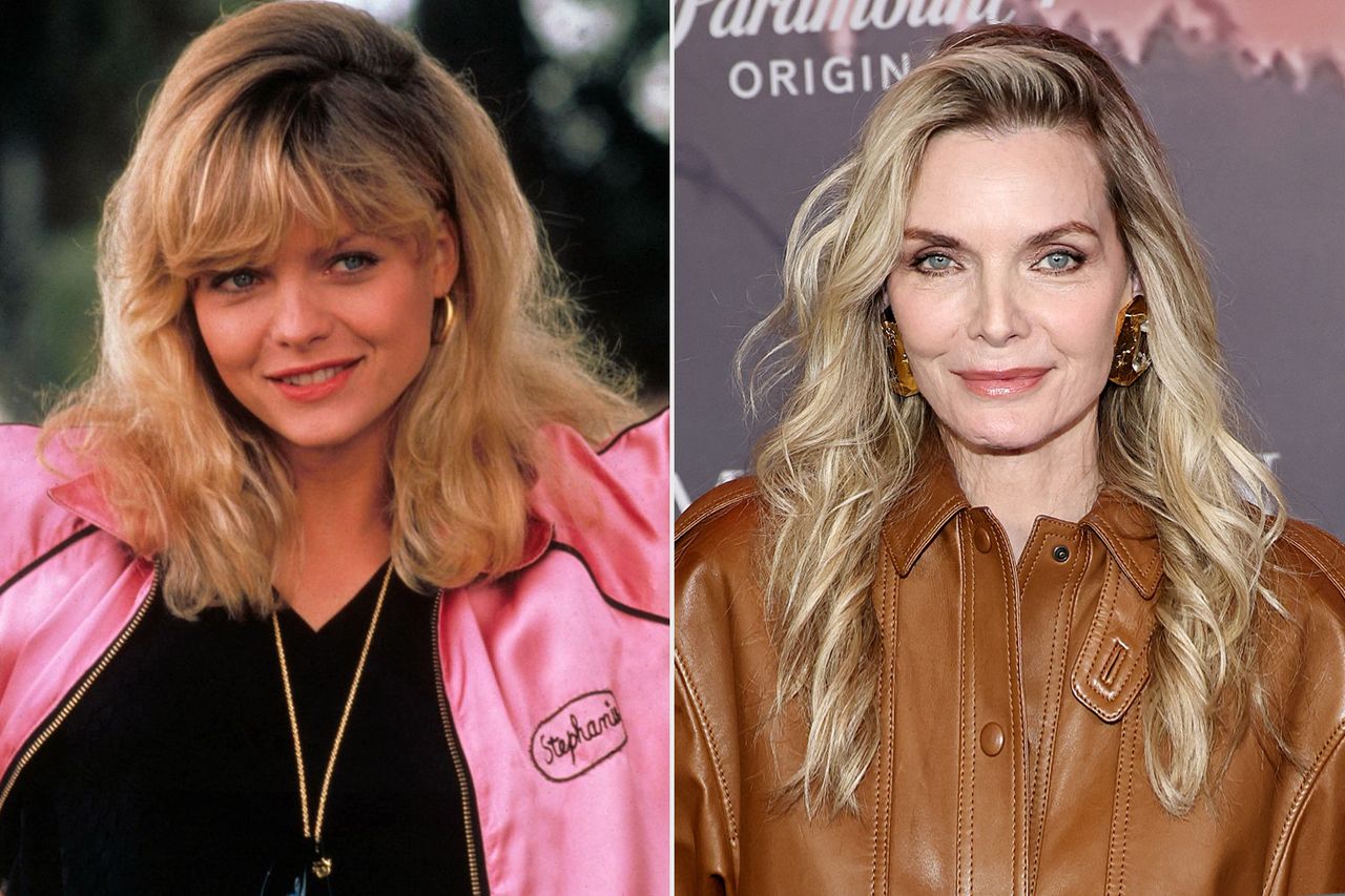 From left: Michelle Pfeiffer as Stephanie Zinone in 1982's 'Grease 2'; Michelle Pfeiffer attends the premiere of Paramount+'s 'The Madison' at Jazz at Lincoln Center in New York City on March 9, 2026Credit: Moviestore/Shutterstock; Jamie McCarthy/Getty