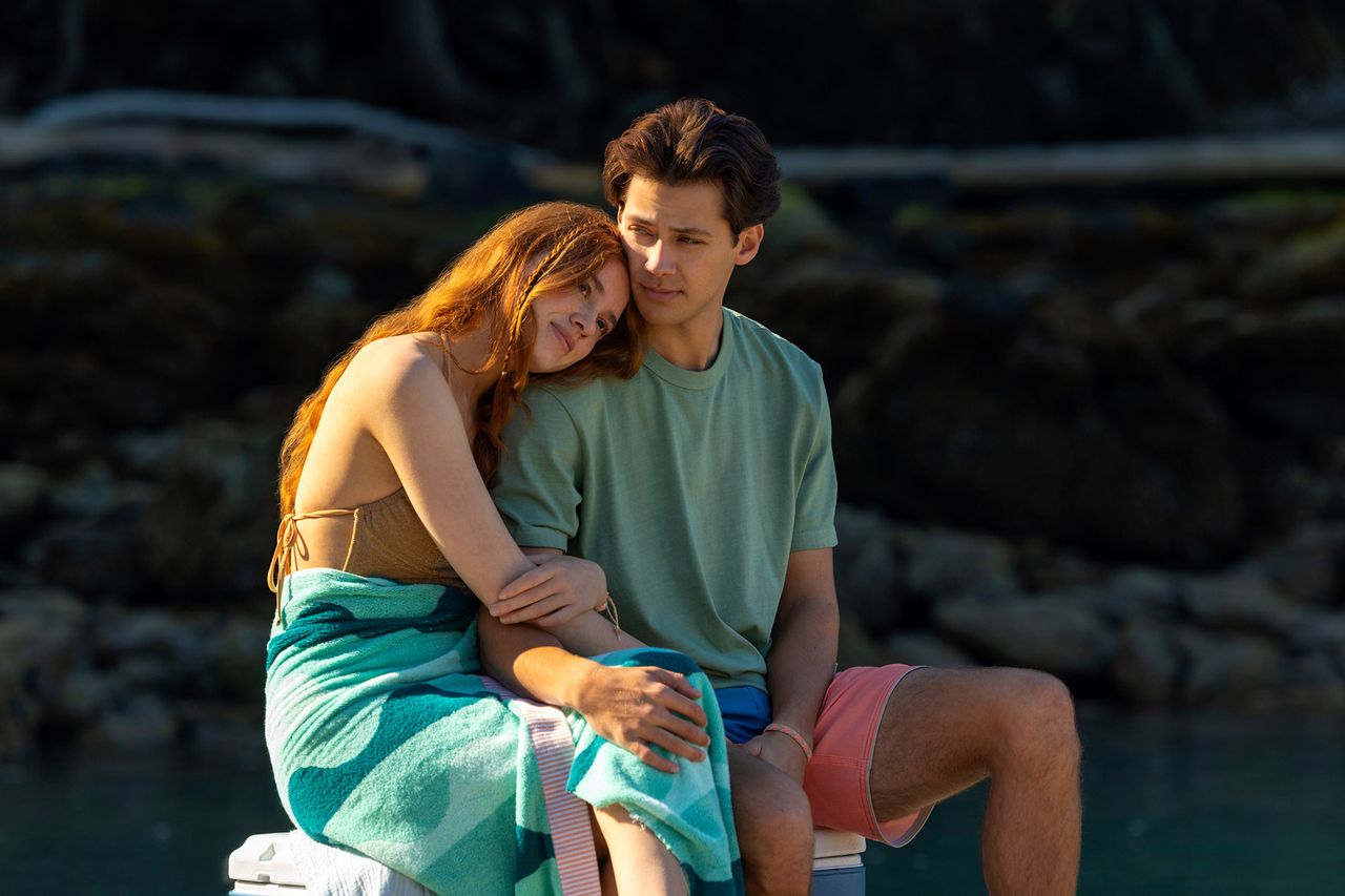 Sadie Soverall as Percy Fraser and Matt Cornett as Sam Florek in 'Every Year After'Credit: Justine Yeung/Prime Video