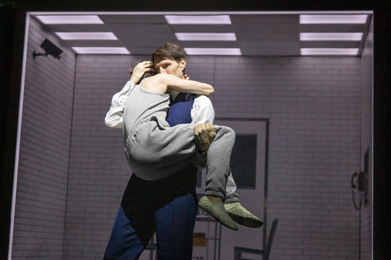 Louis McCartney (Henry Creel) and Alex Breaux (Dr. Brenner) in 'Stranger Things: The First Shadow' on BroadwayCredit: Matthew Murphy and Evan Zimmerman