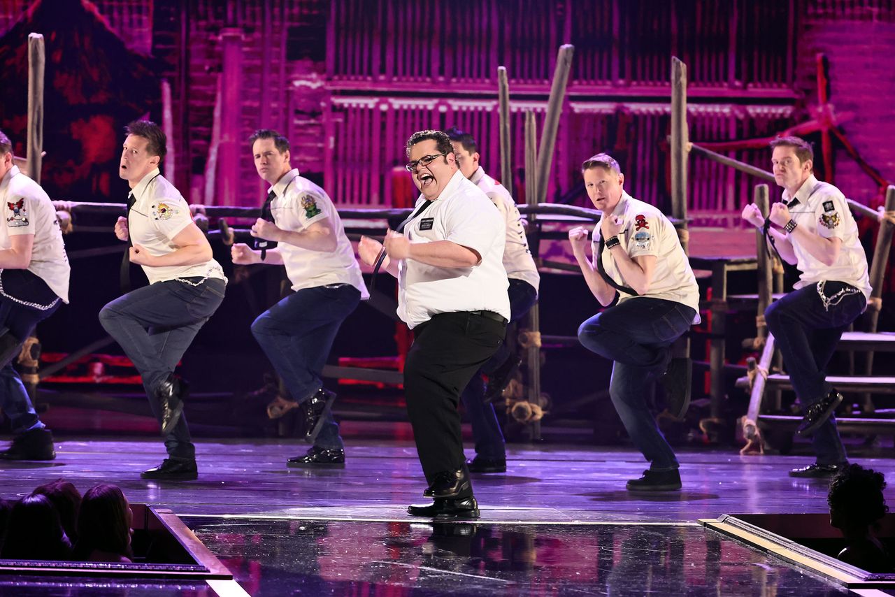 Josh Gad performs with the original cast of The Book of Mormon during the Tony AwardsCredit: Theo Wargo/Getty