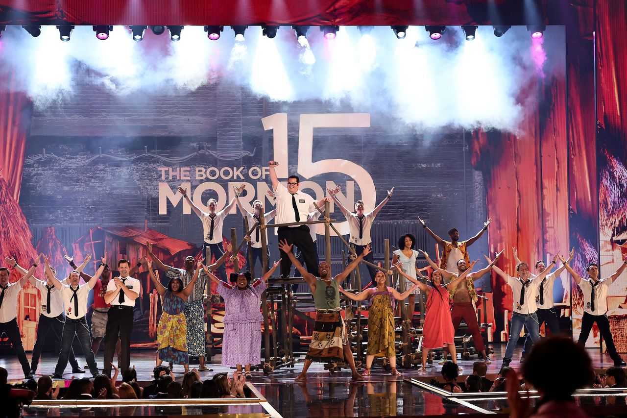 The Book of Mormon performance during the Tony Awards on June 7Credit: Theo Wargo/Getty