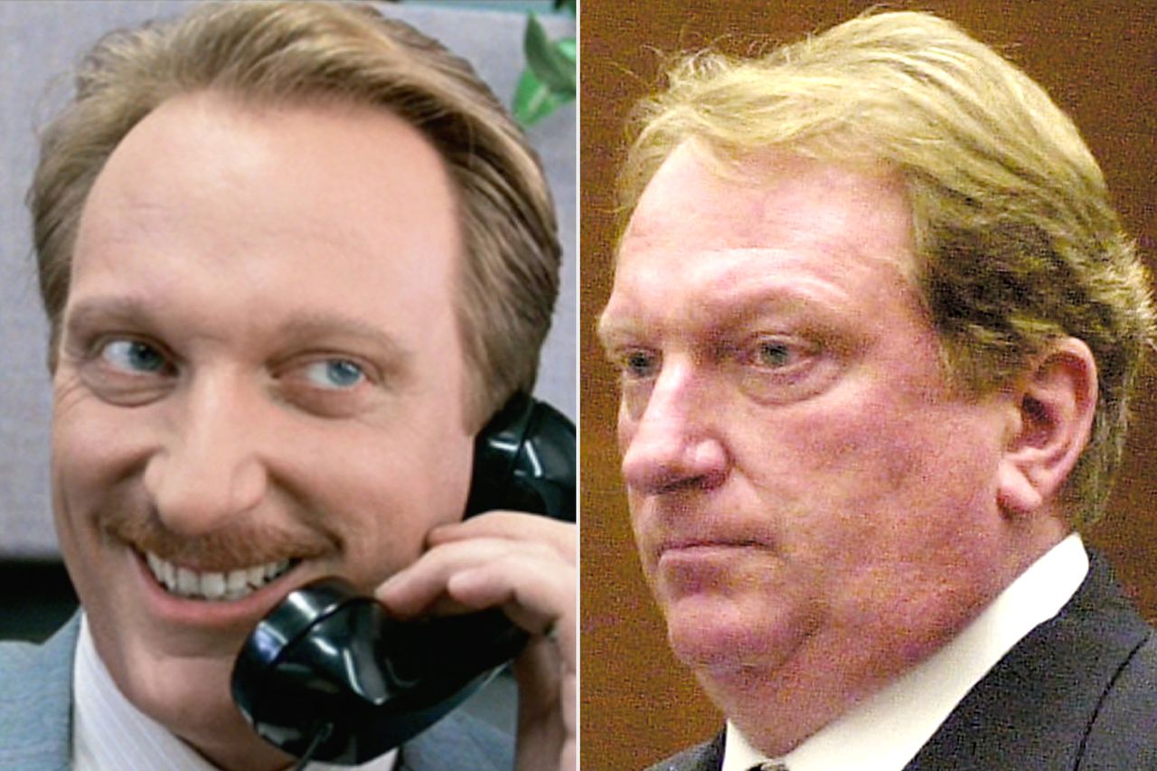 Jeffrey Joes as Ed Rooney in 'Ferris Bueller's Day Off'; Jeffrey Jones in Los Angeles Superior Court on November 21, 2002Credit: CBS via Getty; Nick Ut-Pool/Getty