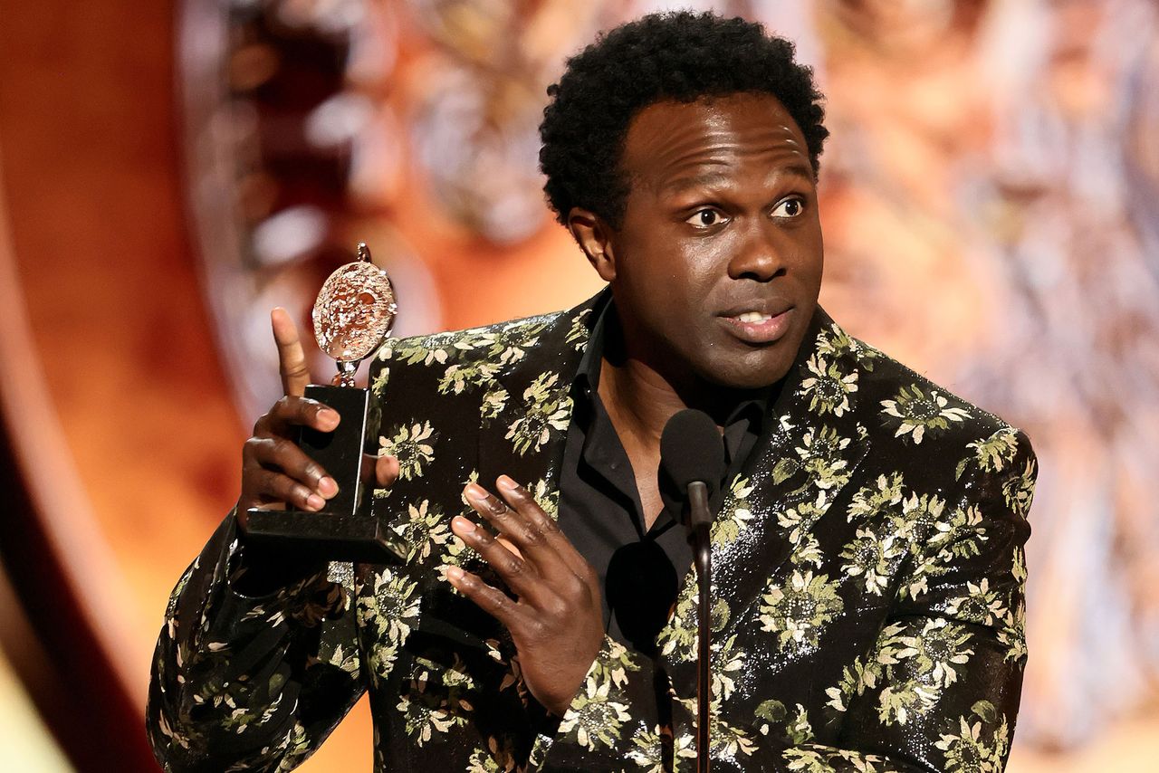 Joshua Henry accepts the Best Performance by an Actor in a Leading Role in a Musical award for Ragtime onstage during The 79th Annual Tony Awards at Radio City Music Hall on June 07, 2026 in New York City Credit: Theo Wargo/Getty