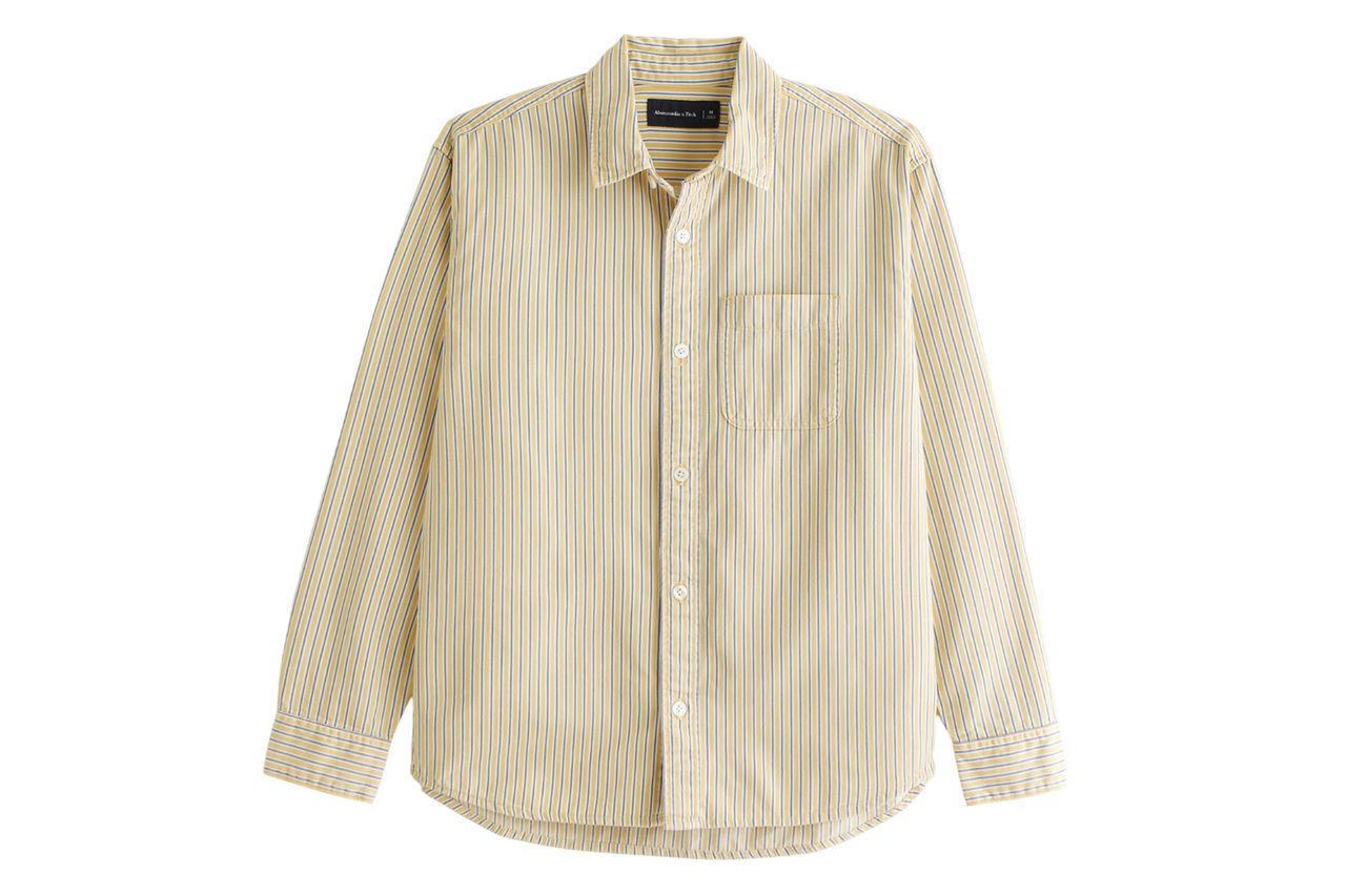 Abercrombie & Fitch Twill Striped Button-Up Shirt Credit: Abercrombie & Fitch