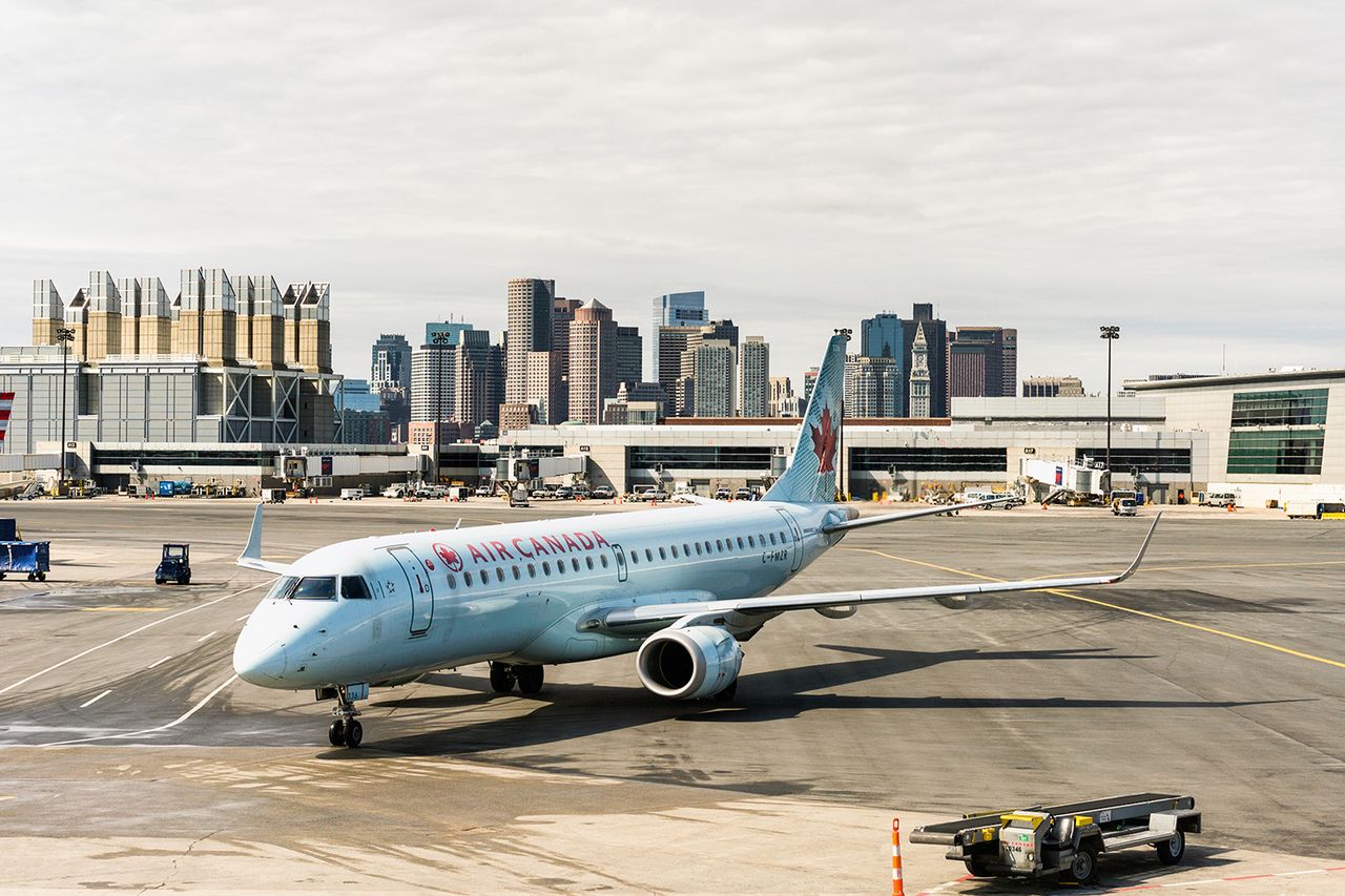 A stock photo of an Air Canada plane at Boston Logan International AirportCredit: Getty