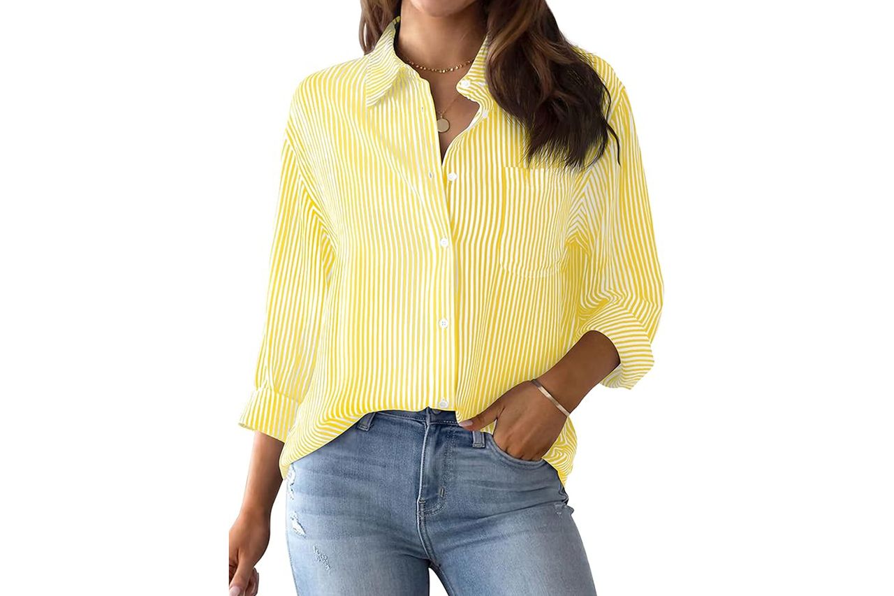 AISEW Womens Button Down Shirt Credit: Amazon