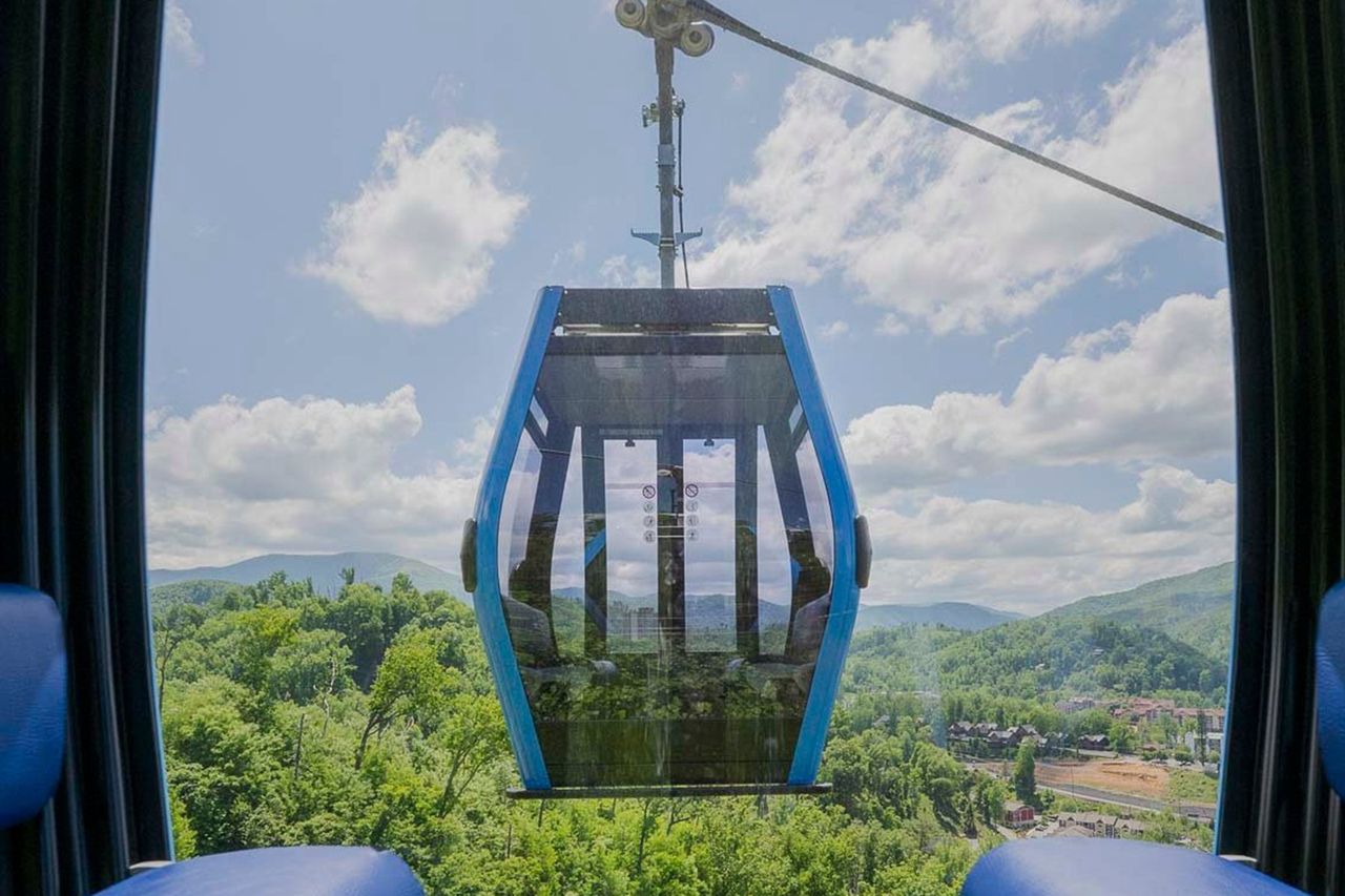 The Crystal Express all-glass gondola at the Anakeesta amusement park in TennesseeCredit: Anakeesta
