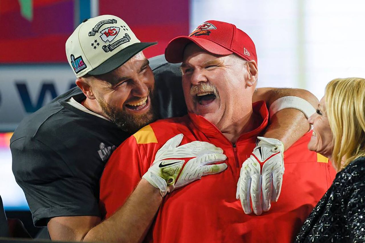 Travis Kelce and Andy ReidCredit: Tammy Ljungblad/The Kansas City Star/Tribune News Service via Getty