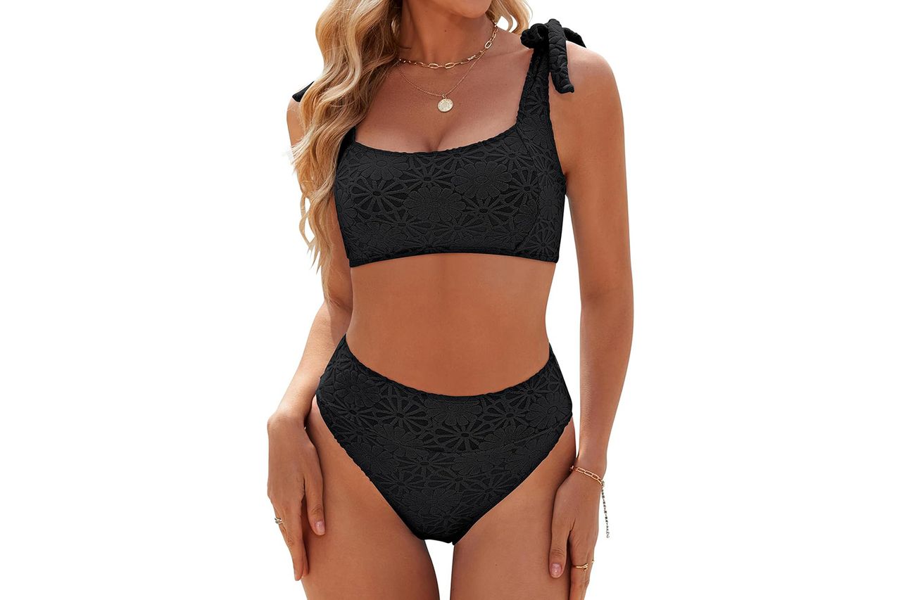Blooming Jelly High Waisted Bikini Set Black Credit: Amazon