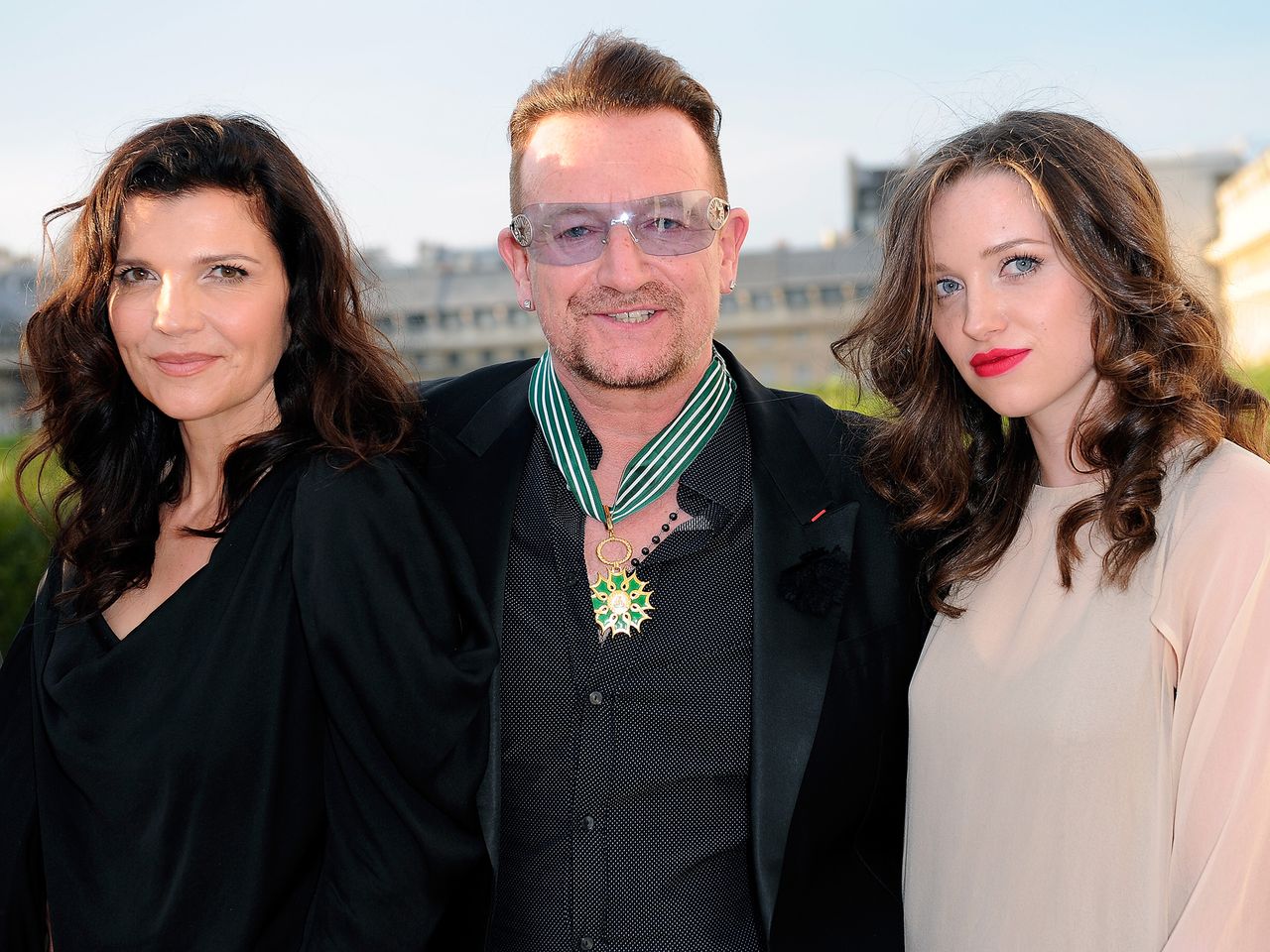 Ali Hewson, Bono and Jordan Hewson.Credit: Kristy Sparow/Getty
