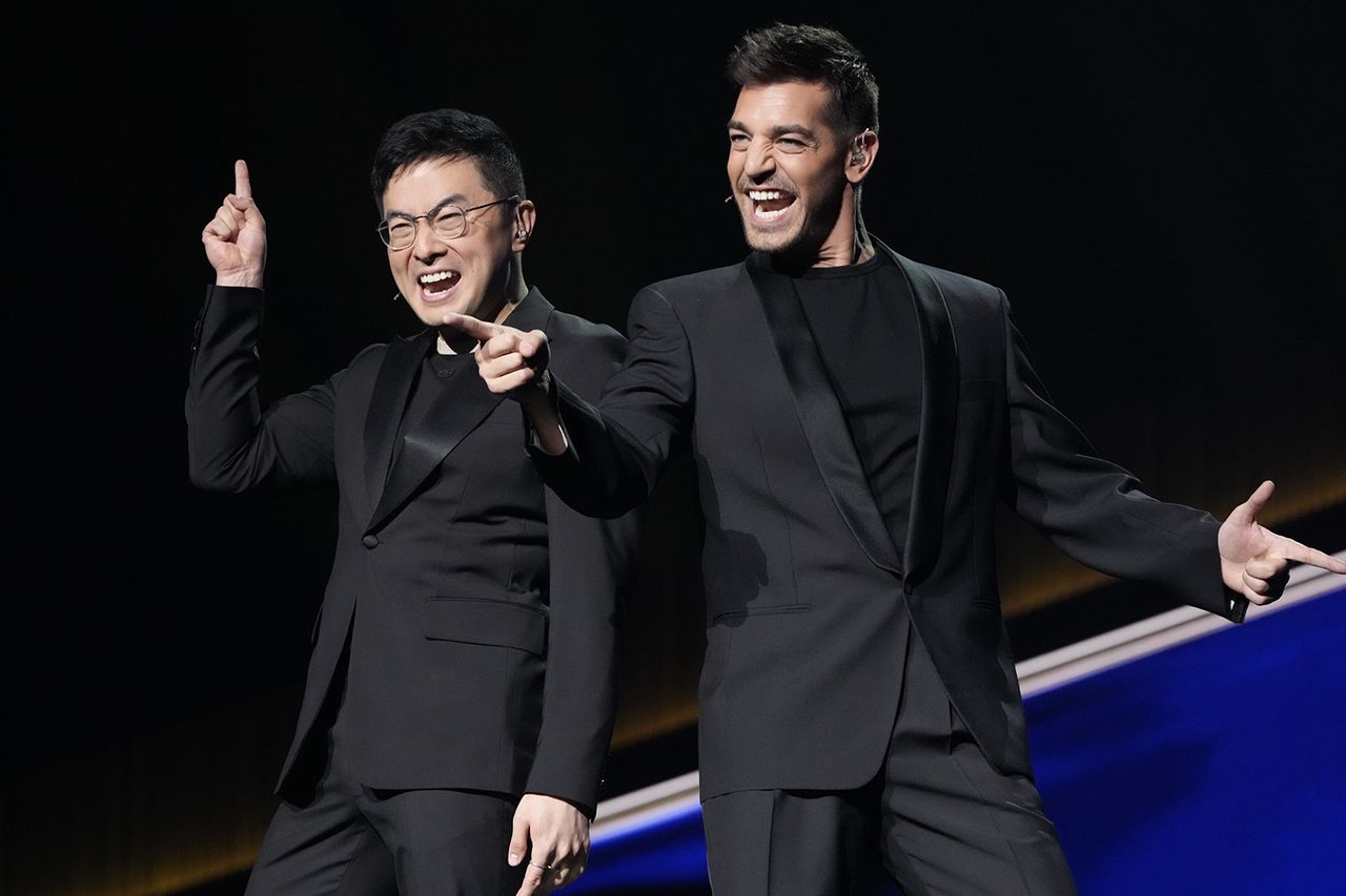 Bowen Yang, Matt Rogers NBCUniversal Upfront Bowen Yang and Matt Rogers at the 2026 Las Culturistas Culture AwardsCredit: Virginia Sherwood/NBCUniversal via Getty