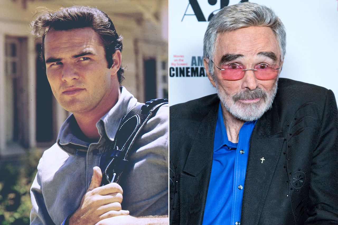 From left: Burt Reynolds as Quint Asper on 'Gunsmoke' in 1963; Burt Reynolds attends 'The Last Movie Star' premiere at the Egyptian Theatre in Hollywood, Calif., on March 22, 2018Credit: CBS Photo Archive/Getty