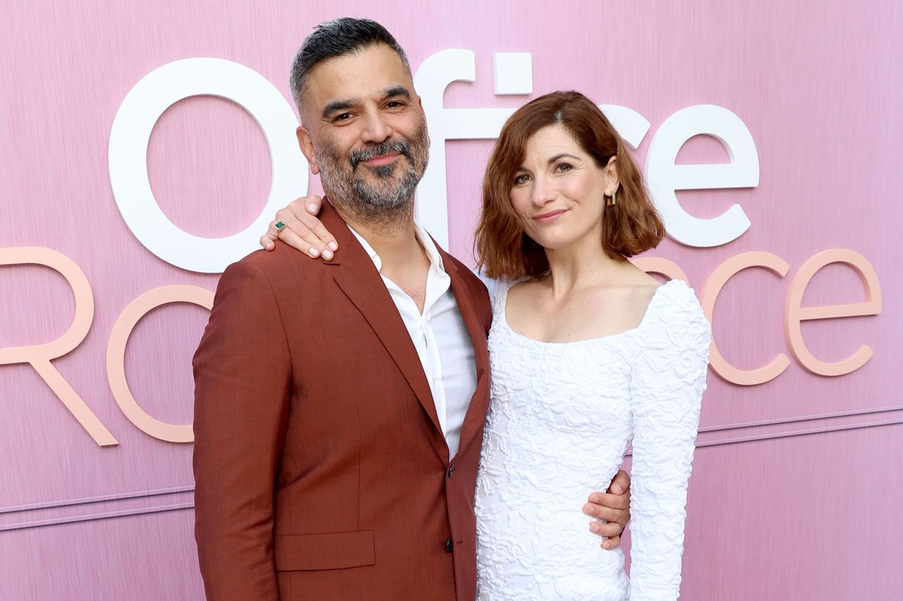 Christian Contreras and Jodie Whittaker attend the 'Office Romance' Premiere on May 26, 2026, in Los AngelesCredit: Phillip Faraone/Getty