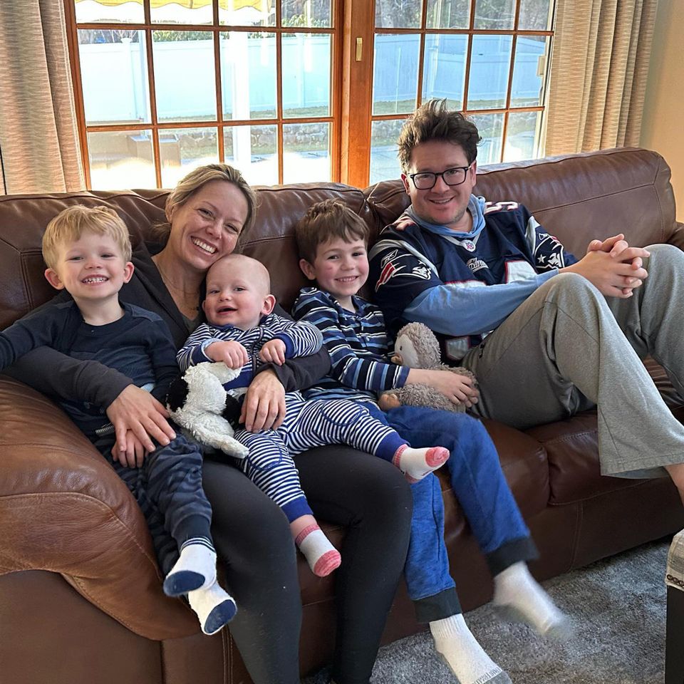Dylan Dreyer and Brian Fichera with their kids, Calvin, Oliver, and Russell.Credit: Dylan Dreyer/Instagram