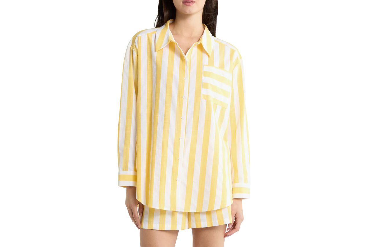 Fays Stripe Dalton Button-Up Shirt SUGARLIPS Credit: Nordstrom