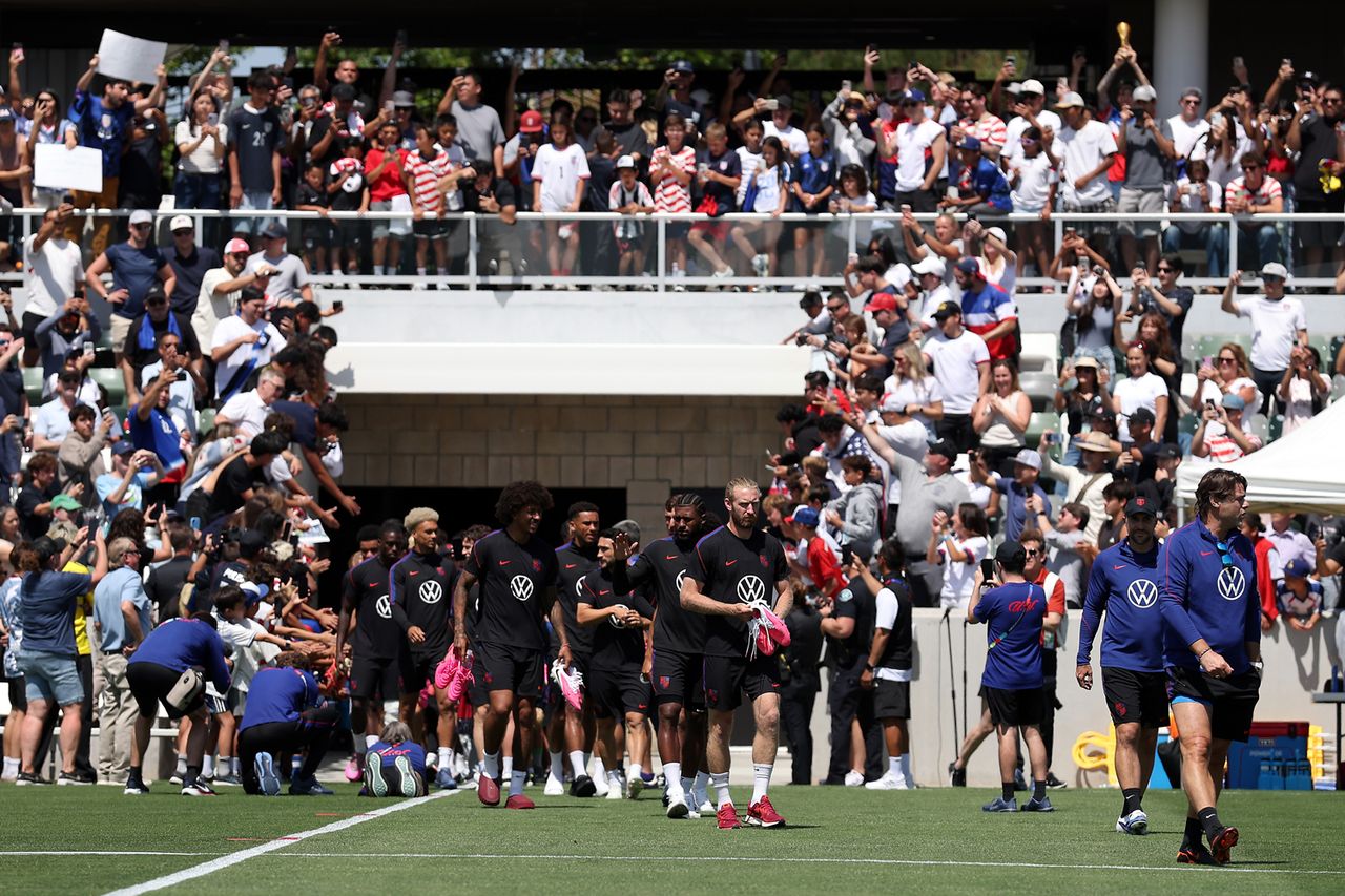 Tim Ream leads the United States team onto the field ahead of the 2026 World Cup on June 08, 2026 in Irvine, California. Tim Ream leads the United States team onto the field ahead of the 2026 World Cup on June 08, 2026 in Irvine, California.Credit: Jamie Squire/Getty