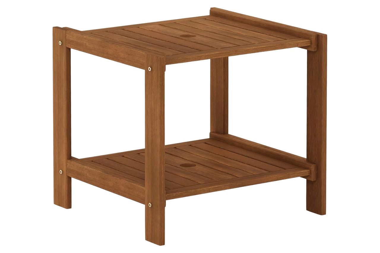 Furinno FG19840T Tioman Hardwood Mississippi Side Table, Natural Credit: Amazon