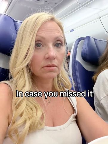 Good Luck Charlie Mom Sticks Feet in Ice on Plane Leigh-Allyn Baker's June 6, 2026 TikTokCredit: Leigh-Allyn Baker/TikTok