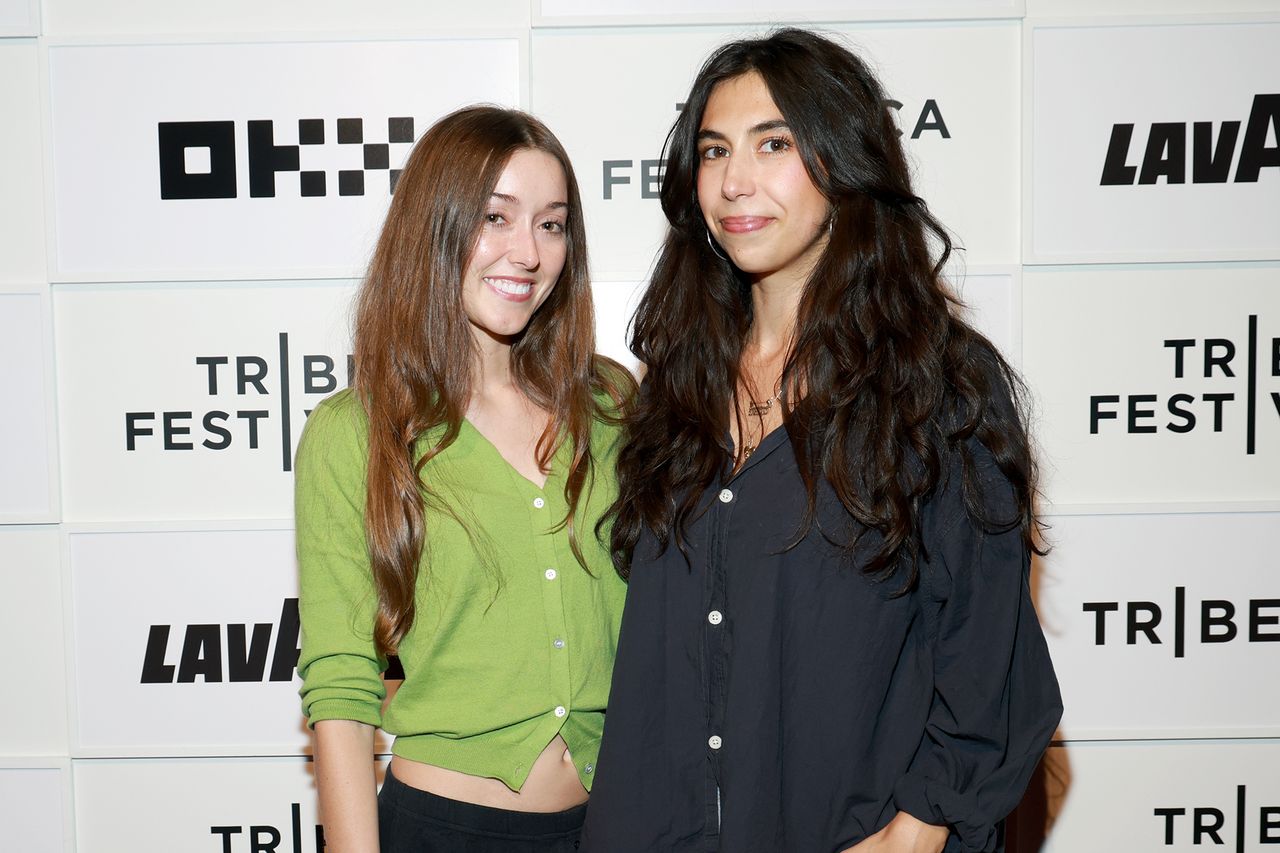 Hannah McMechan (left) with best friend and writing partner Danya Jimenez at the Tribeca Festival on June 8.Credit: Jason Mendez/Getty