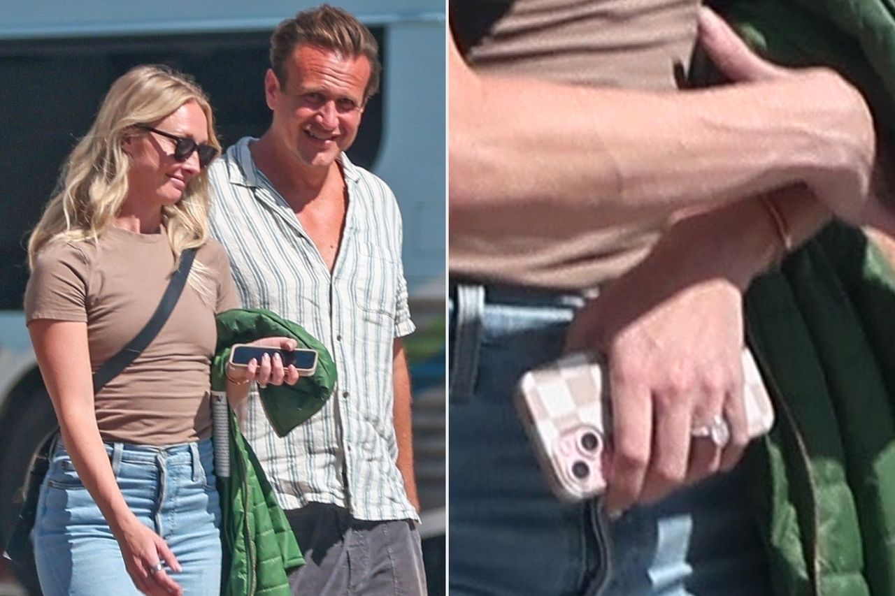 Kayla Radomski and Jason Segel step out in California shortly after announcing their engagement in June 2025Credit: BACKGRID (2)
