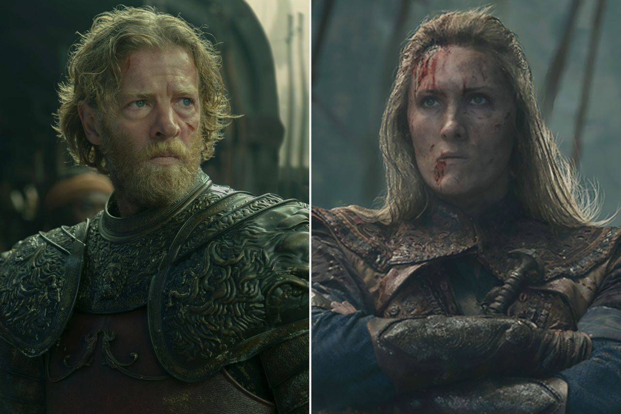 Jefferson Hall as Jason Lannister and Abigail Thorn as Sharako Lohar in 'House of the Dragon' season 3Credit: Ollie Upton/HBO