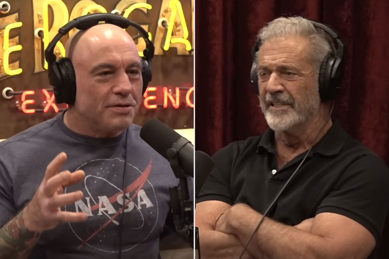 Joe Rogan; mel gibson Mel Gibson (right) praised ivermectin during an appearance on 'The Joe Rogan Experience'Credit: Joe Rogan Experience