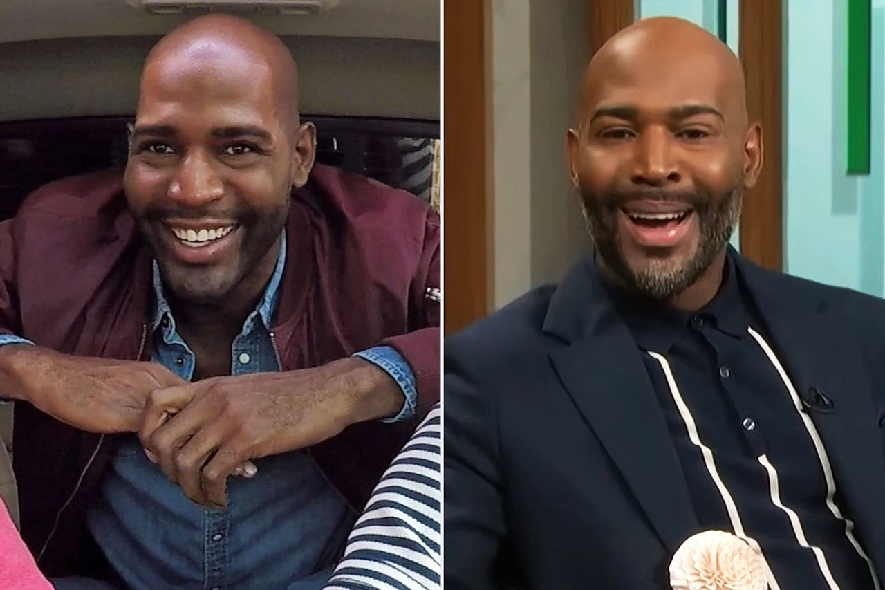 Karamo Brown in season 1 of 'Queer Eye'; Brown on his talk showCredit: Netflix; Karamo Show/YouTube