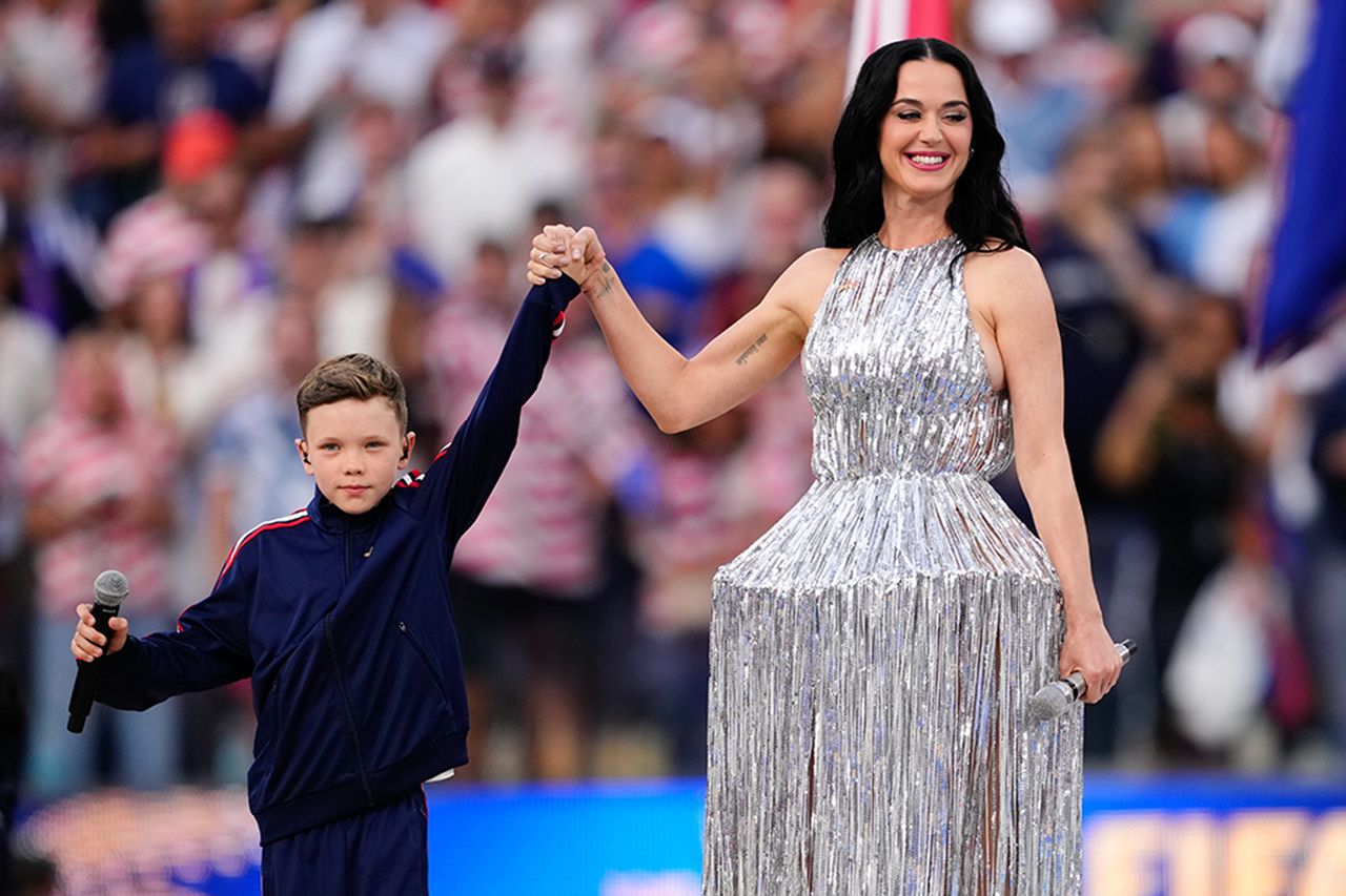 Katy Perry and Tius Luka perform at the Opening Ceremony during the FIFA World Cup 2026 Group D match between USA and Paraguay at Los Angeles Stadium on June 12, 2026 in Los Angeles, California Katy Perry and Tius in Los Angeles in June 2026Credit: Europa Press Sports/Europa Press via Getty