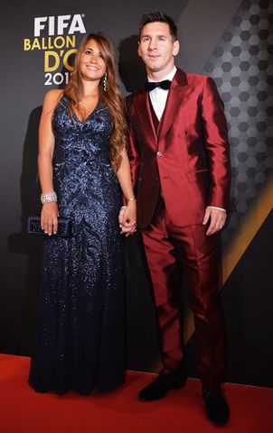 Antonela Roccuzzo and Lionel Messi attend the FIFA Ballon d'Or Gala 2013 at the Kongresshaus in Zurich on Jan. 13, 2014Credit: Stuart Franklin - FIFA/FIFA