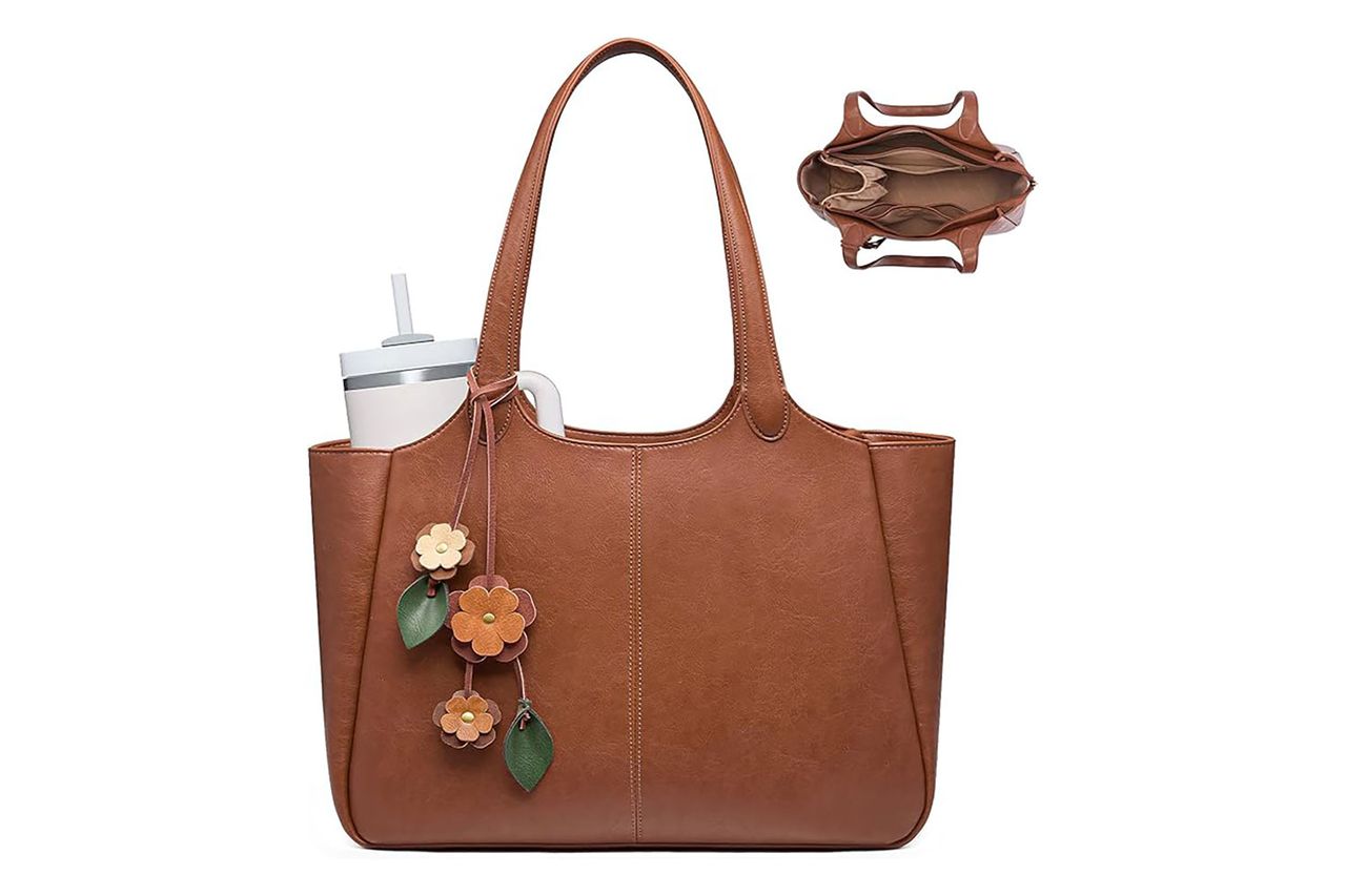 LOVEVOOK Tote Bag for Women, Leather Vintage Credit: Amazon
