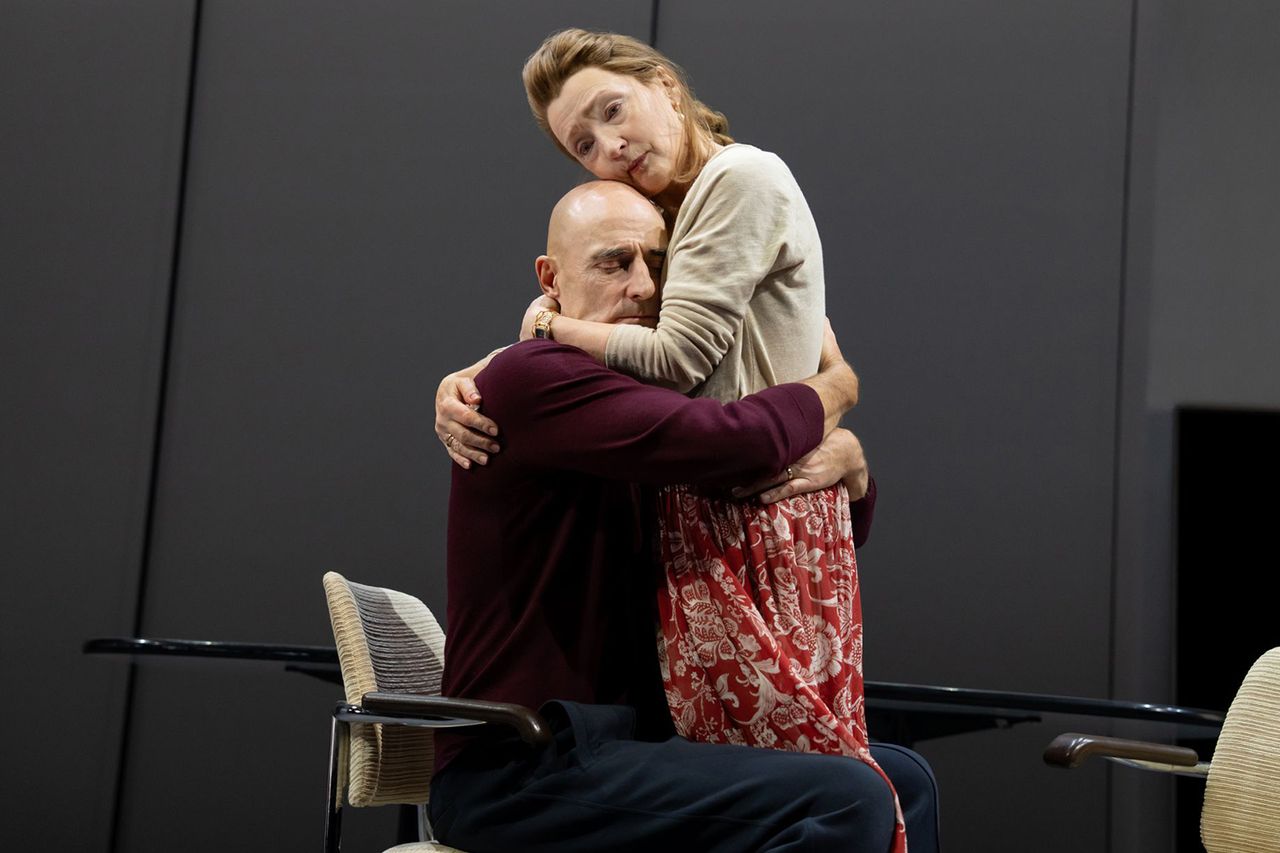 Mark Strong and Lesley Manville in 'Oedipus.'Credit: Julieta Cervantes