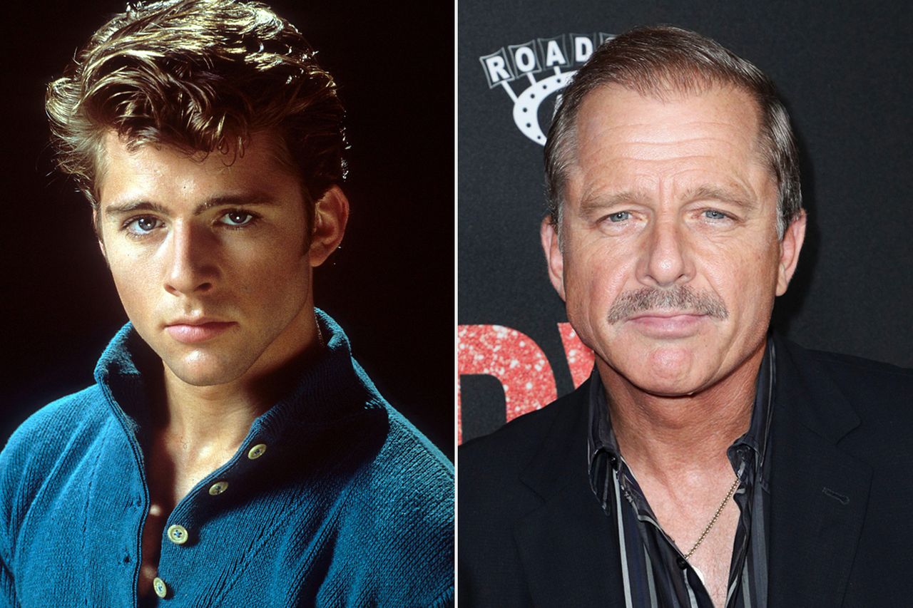 From left: Maxwell Caulfield as Michael Carrington in 1982's 'Grease 2'; Maxwell Caulfield attends the premiere of 'Judy' at the Samuel Goldwyn Theater in L.A. on Sept. 19, 2019Credit: Paramount/Getty Images; John Salangsang/Shutterstock