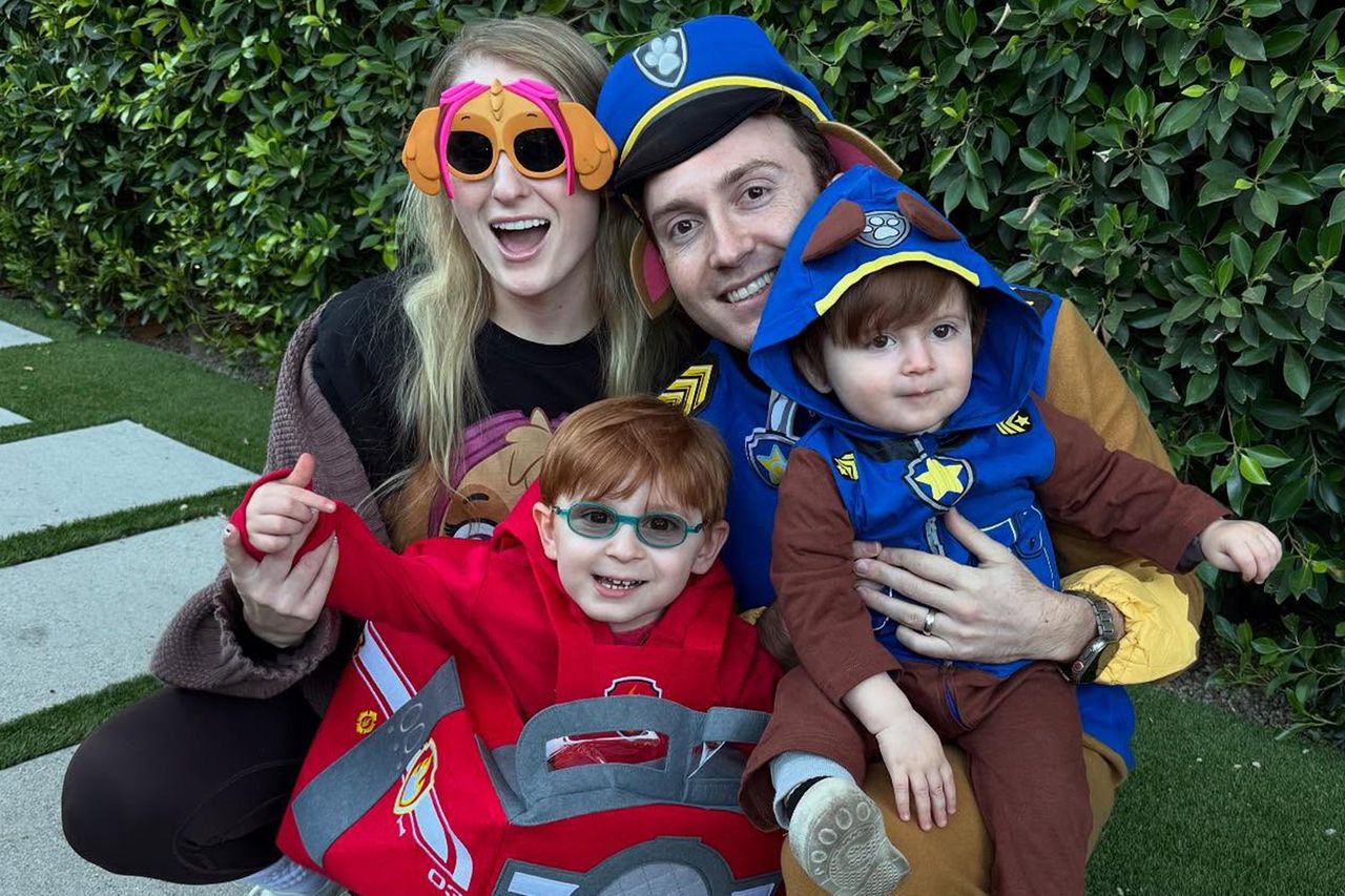 Meghan Trainor and Daryl Sabara pose with two of their children for a family photoCredit: Daryl Sabara/Instagram