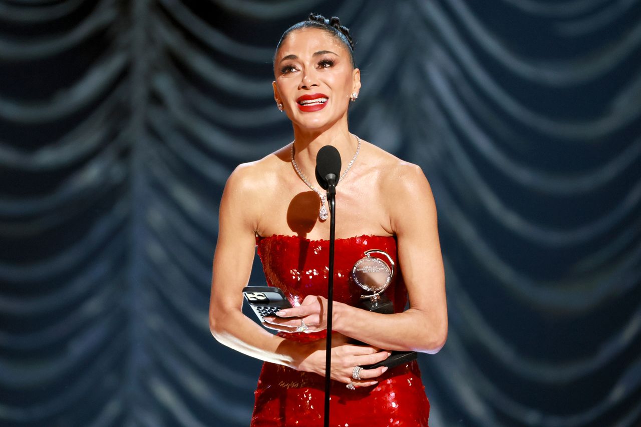 Nicole Scherzinger accepts the Best Performance by an Actress in a Leading Role in a Musical award for Nicole Scherzinger accepts the Best Performance by an Actress in a Leading Role in a Musical award during The 78th Annual Tony Awards on June 08, 2025 in New York City.Credit: Theo Wargo/Getty