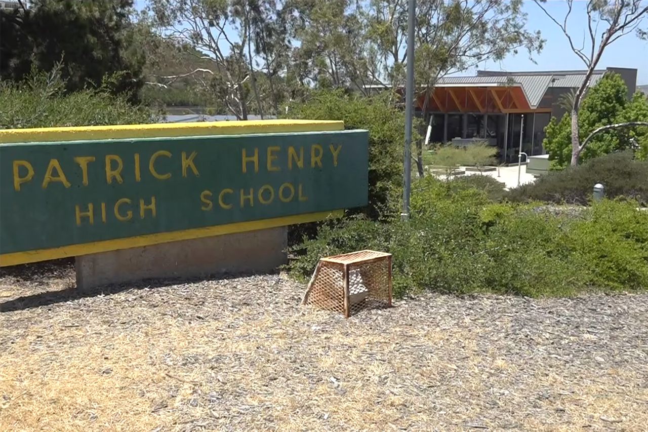 Patrick Henry High School in San DiegoCredit: CBS 8 San Diego/YouTube