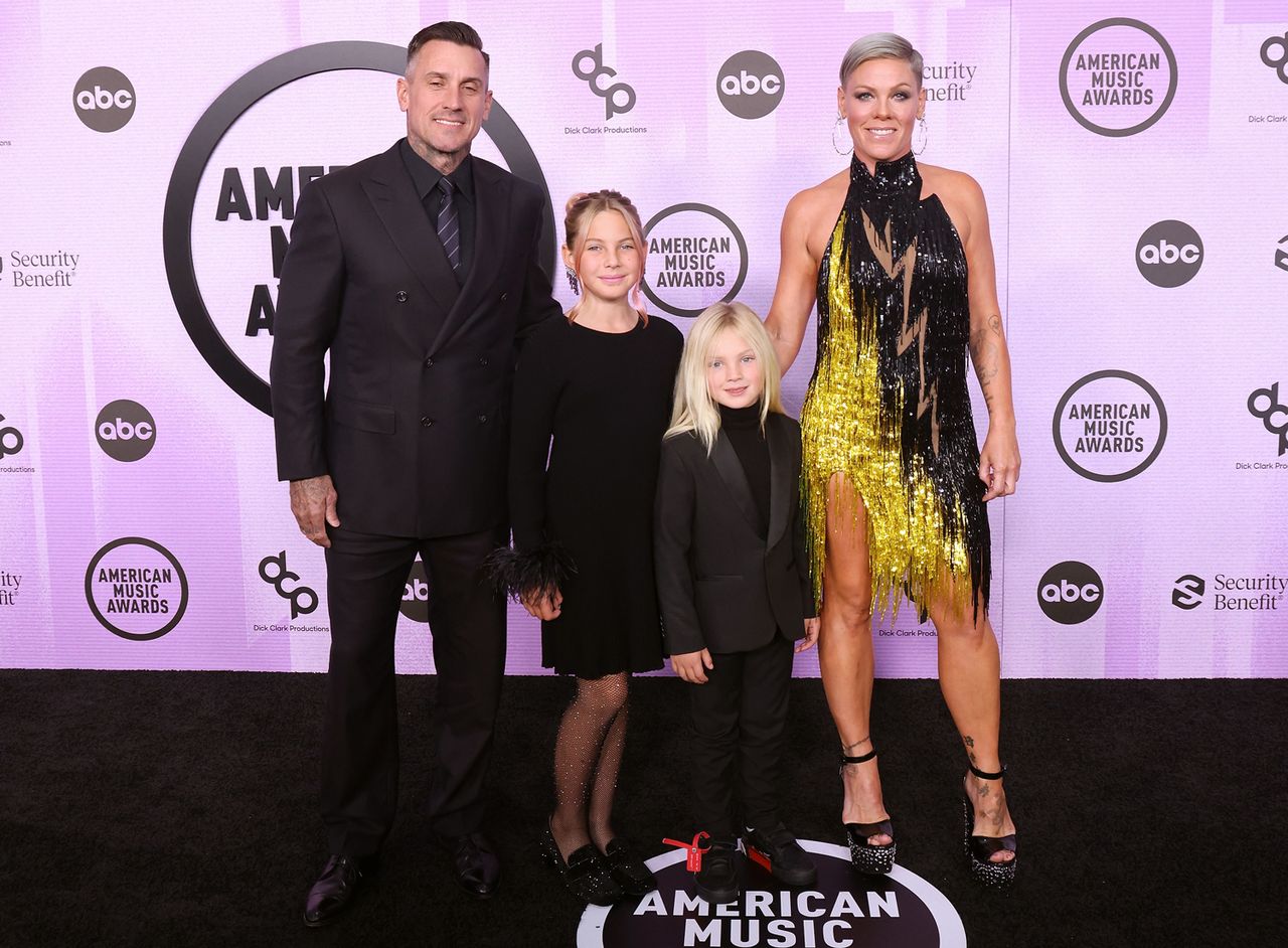 Pink and Carey with their kidsCredit: Taylor Hill/FilmMagic