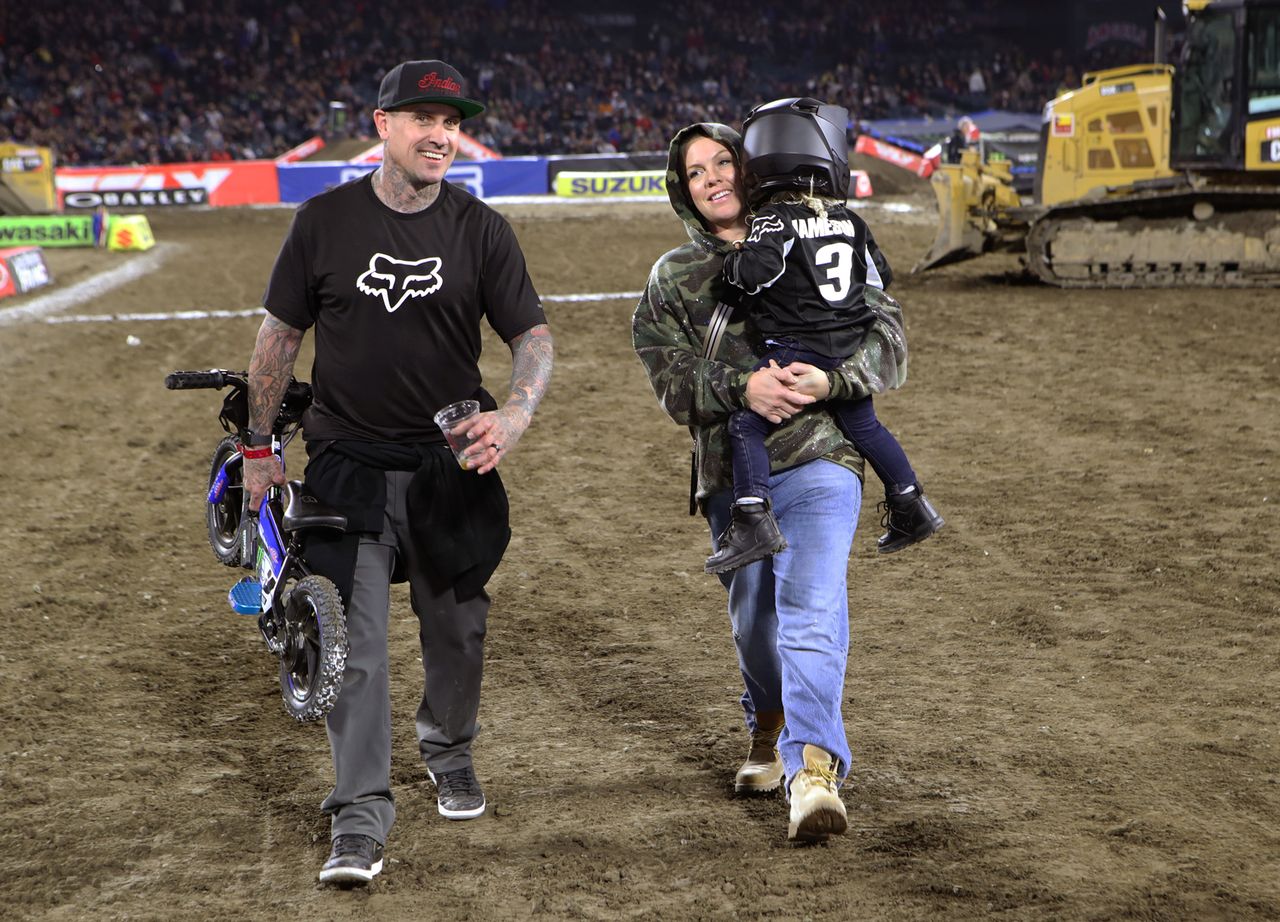 Carey Hart, Pink and Jameson Moon HartCredit: Ari Perilstein/Getty
