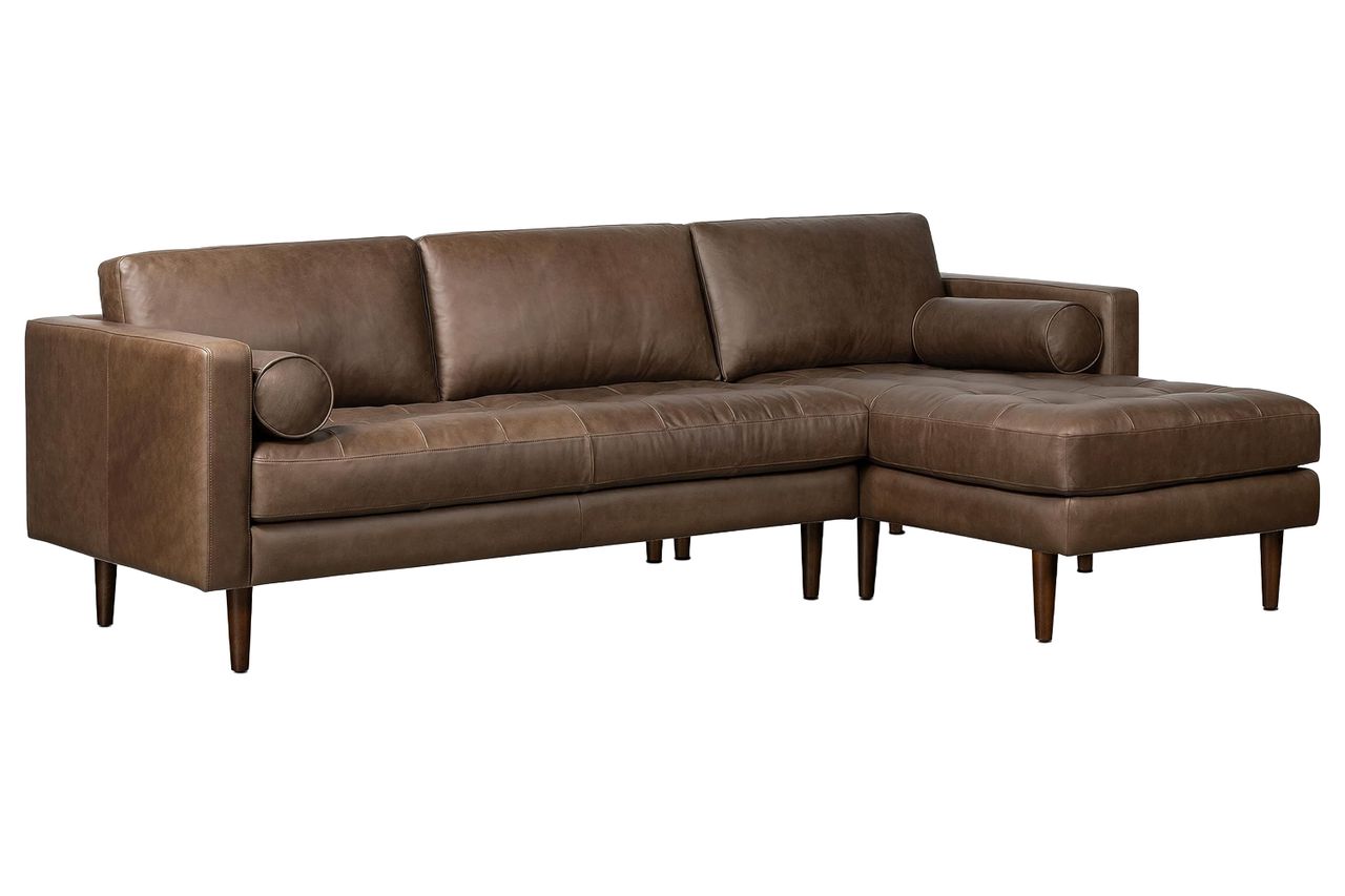 Poly & BARK Napa Right-Facing Sectional Sofa in Cocoa Brown Credit: Amazon