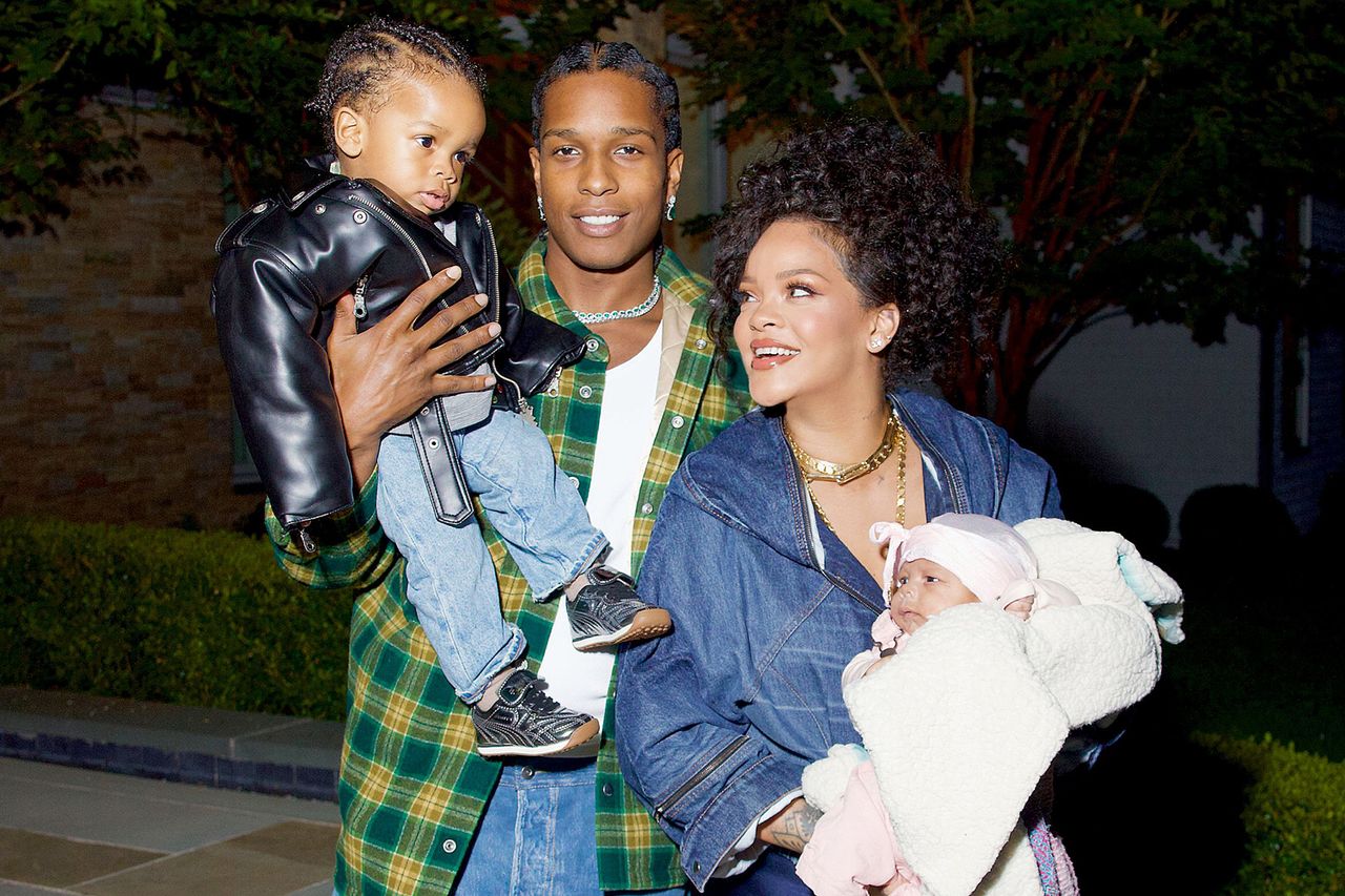 Rihanna and A$AP Rocky with their sons RZA and Riot Rose. Rihanna and A$AP Rocky with their sons RZA and Riot Rose.Credit: DIGGZY/REX/Shutterstock