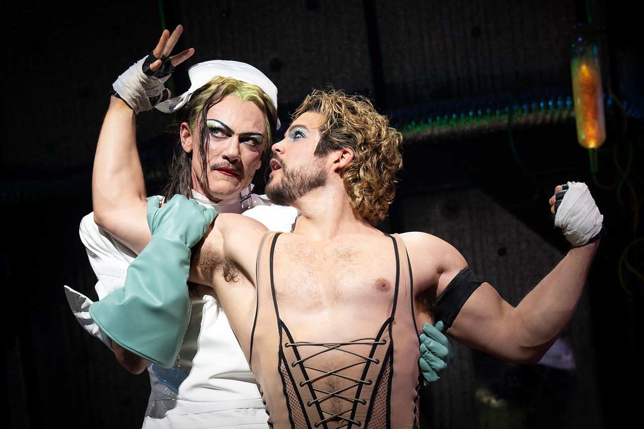 Luke Evans and Josh Andrés Rivera in 'The Rocky Horror Show' on BroadwayCredit: Joan Marcus