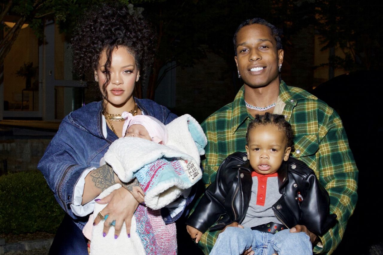 AAP Rocky and Rihanna holding their two children A$AP Rocky and Rihanna with their sonsCredit: DIGGZY/REX/Shutterstock
