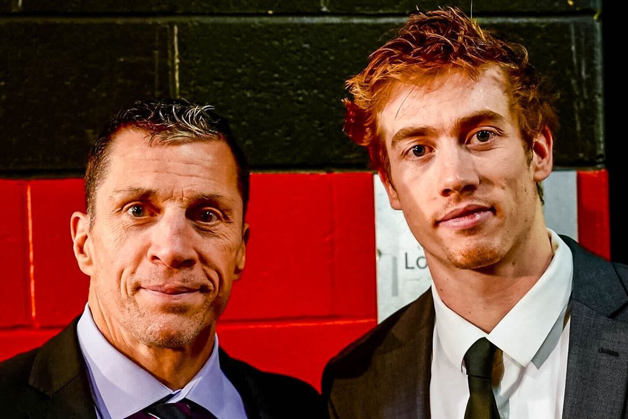 Rod Brind'Amour and his son Skyler in April 2025. Rod Brind'Amour and his son Skyler in April 2025.Credit: Carolina Hurricanes/X