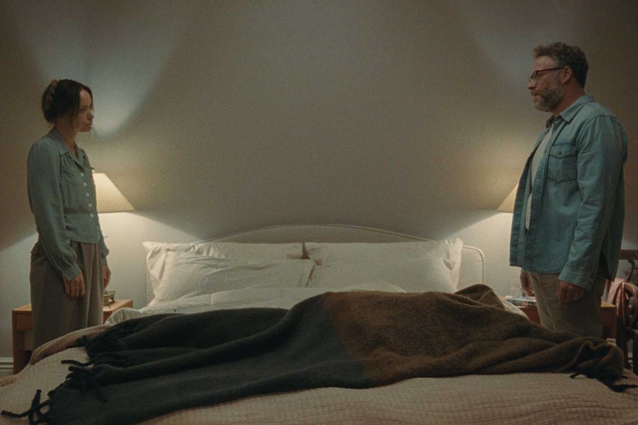 Olivia Wilde and Seth Rogen in The InviteCredit: A24