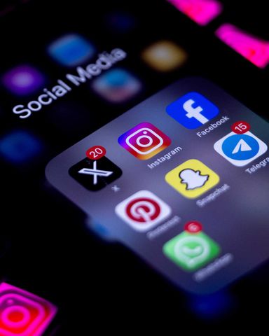 Social media apps on a smartphone (stock image)Credit: Ismail Aslandag/Anadolu via Getty