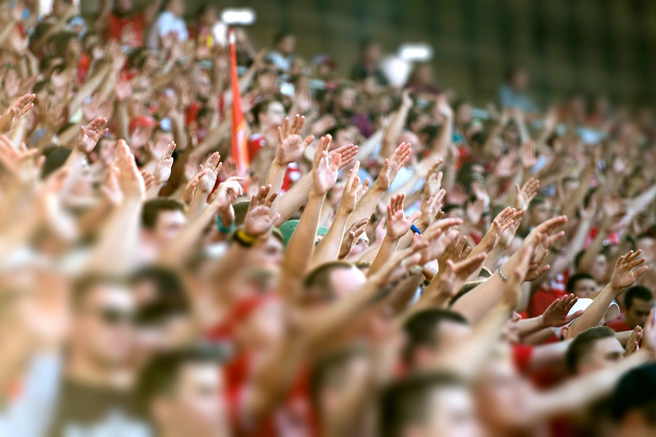Stock image of sports fans packed into a crowdCredit: Getty