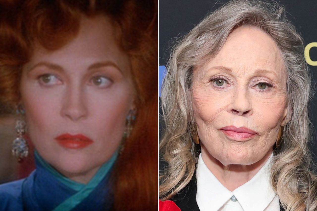 Faye Dunaway in 'Supergirl' (1984); Faye Dunaway on May 03, 2026 in Hollywood, California.Credit: HBO; Emma McIntyre/Getty